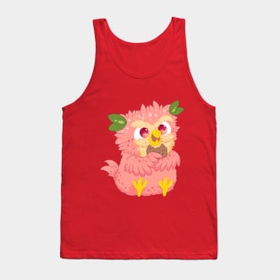 little peach owl with yummy cookie- for Men or Women Kids Boys Girls love owl Tank Top